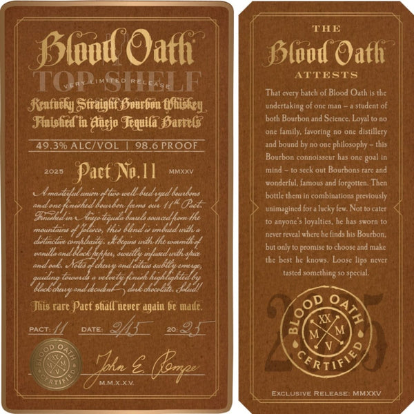 Blood Oath Pact No. 11 Bourbon Whiskey Bundle