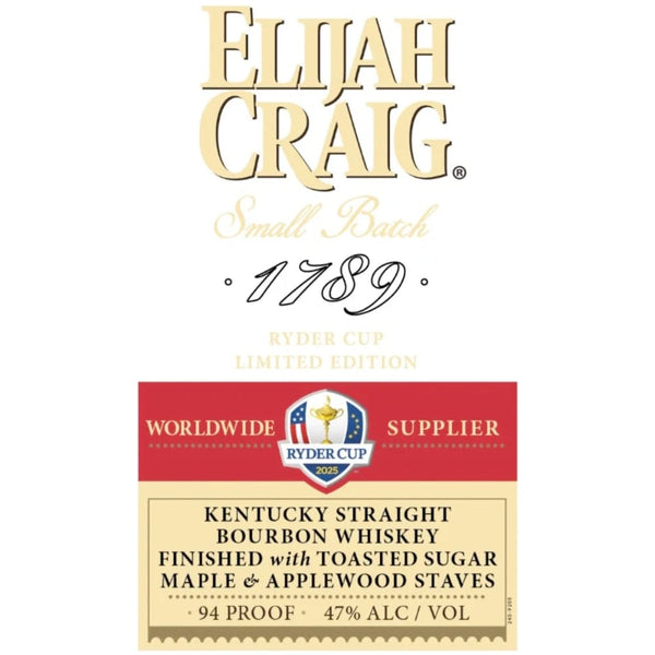 Elijah Craig Ryder Cup 2025 Edition Bourbon