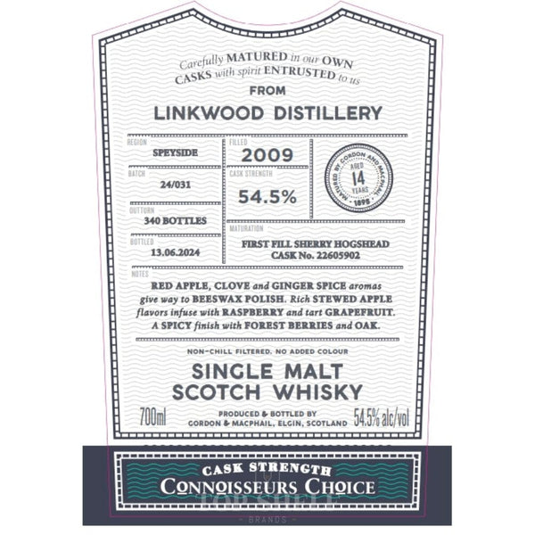 Gordon & MacPhail 2009 Linkwood 14 Year Old Connoisseurs Choice