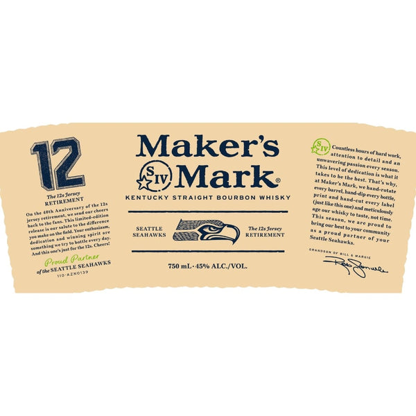Maker's Mark Seattle Seahawks 12s Jersey Limited Edition