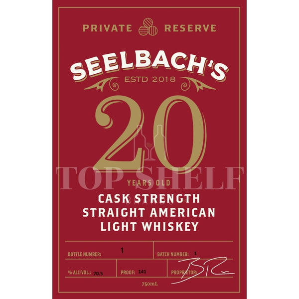 Seelbach’s Private Reserve 20 Year Old Light Whiskey