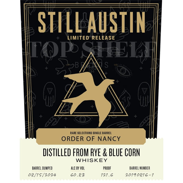 Still Austin Order of Nancy Rye & Blue Corn Whiskey