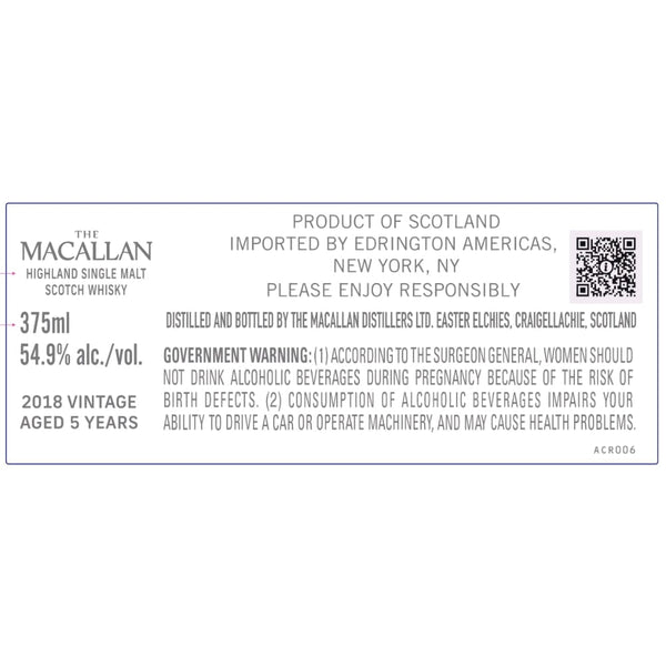 The Macallan 5 Year Old 2018 Vintage 375ml