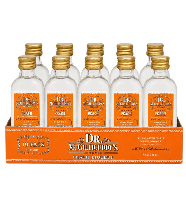 Dr. Mcgillicuddy's Peach Liqueur Shooters (10 x 50mL)