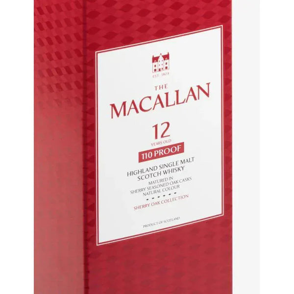 The Macallan 12 Year Sherry Oak Cask 110 Proof Scotch The Macallan