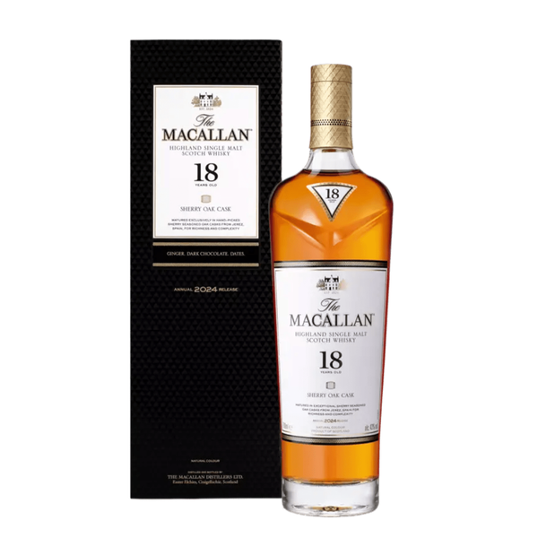 The Macallan 18 Year Old Sherry Oak Scotch Whisky 2024