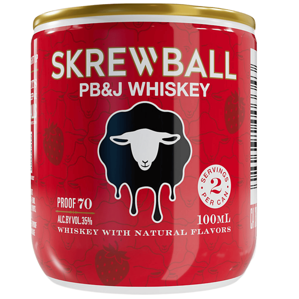 Skrewball PB&J Whiskey 100ml Cans (24-Pack)