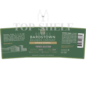 Bardstown Bourbon Single Barrel Private Selection Rye