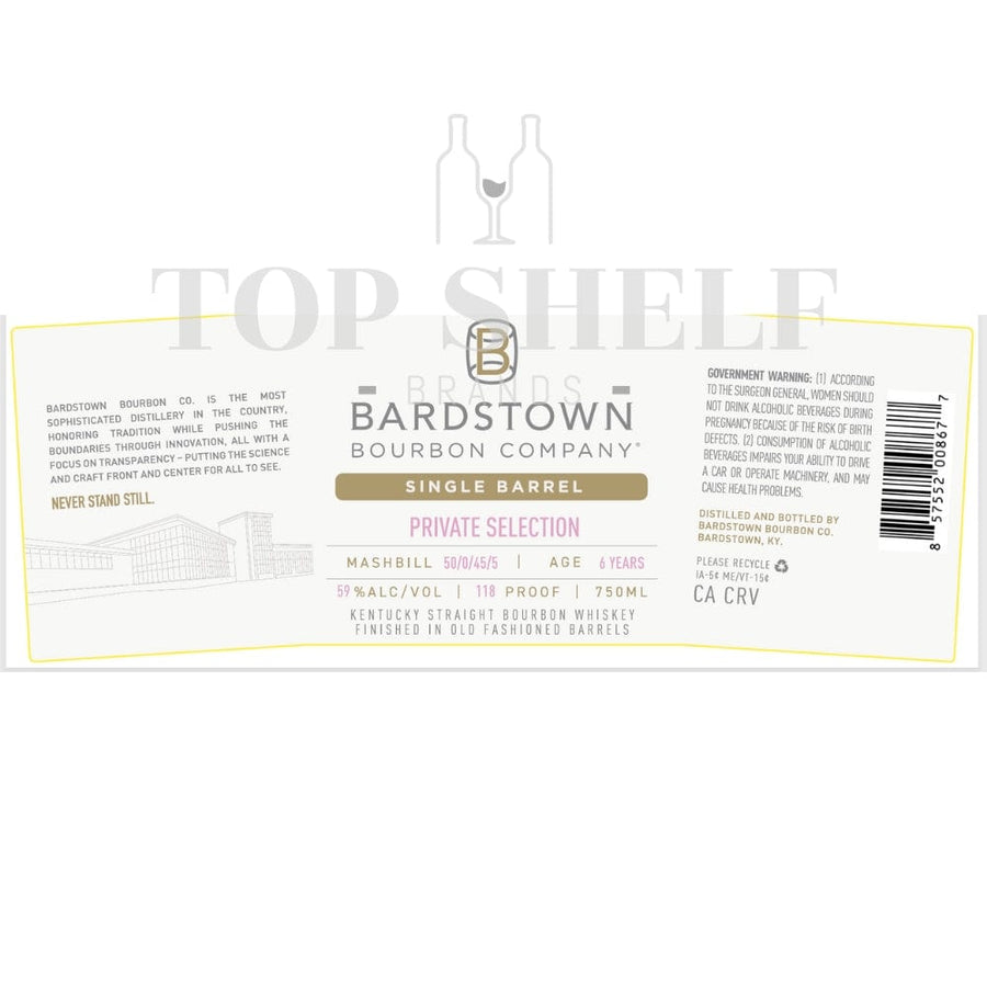 Bardstown Private Selection Bourbon Finished in Old Fashioned Barrel