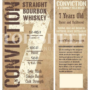 Conviction 7 Year Old Single Barrel Cask Strength Bourbon