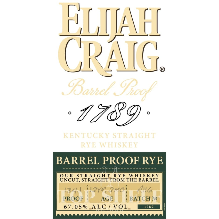 Elijah Craig 12 Year Old Barrel Proof Rye