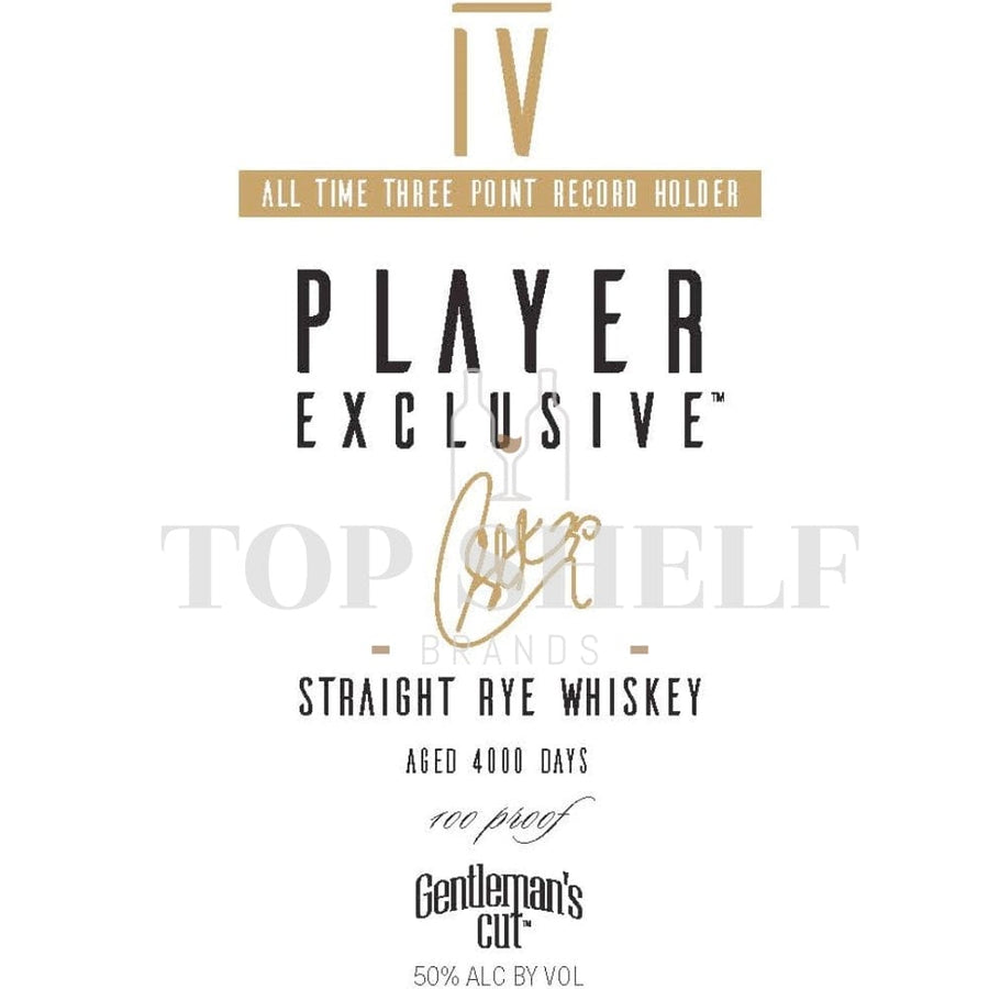 Gentleman’s Cut Player Exclusive IV Rye Whiskey By Steph Curry