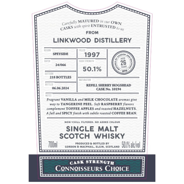 Gordon & Macphail 1997 Linkwood 26 Year Old