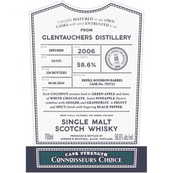 Gordon & Macphail 2006 Glentauchers 18 Year Old