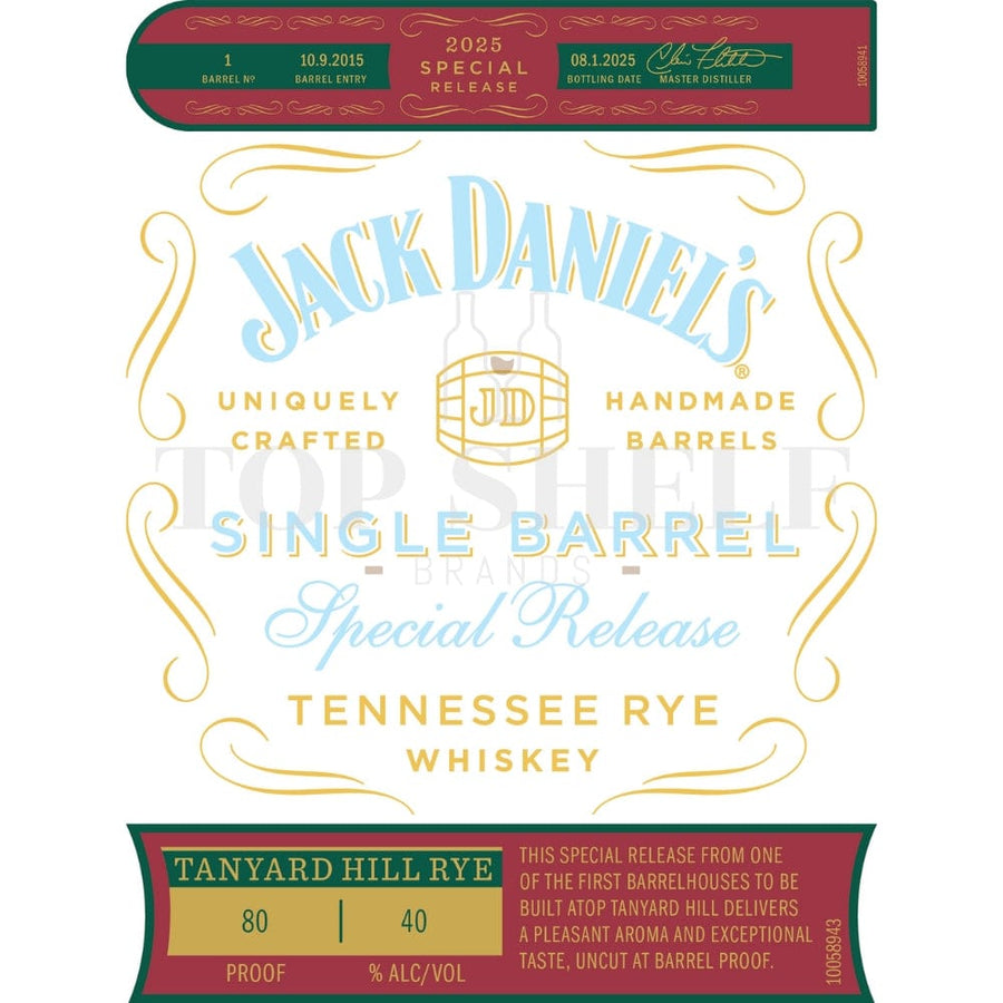 Jack Daniel’s Special Release 2025 Tanyard Hill Rye