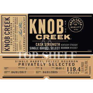 Knob Creek Cask Strength Single Barrel Select Bourbon