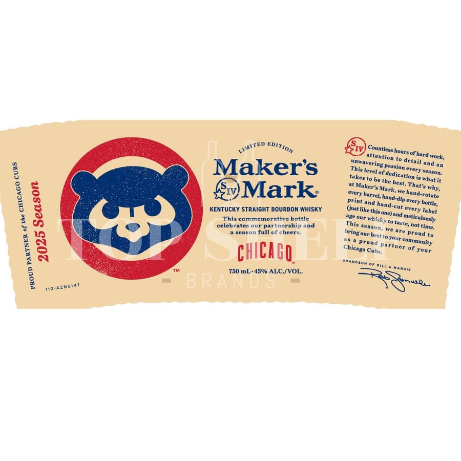 Maker’s Mark Chicago Cubs 2025 Season Bourbon