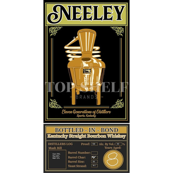 Neeley 8 Year Old Bottled in Bond Rye