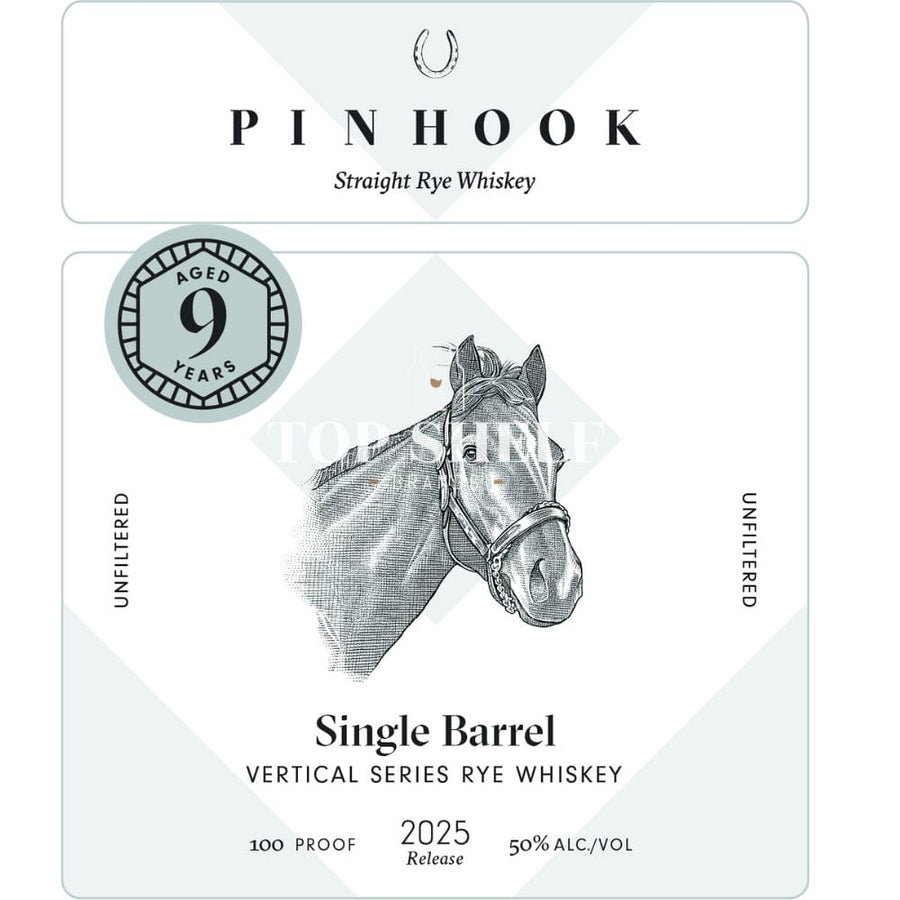 Pinhook Single Barrel Vertical Series 9 Year Old Rye 2025 Release