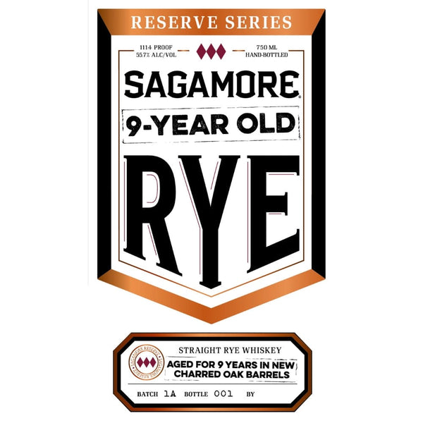 Sagamore Spirit Reserve Series 9 Year Old Rye