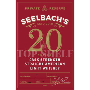 Seelbach’s Private Reserve 20 Year Old Light Whiskey