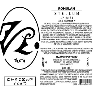 Stellum X Star Trek Spirits Romulan Rye Whiskey