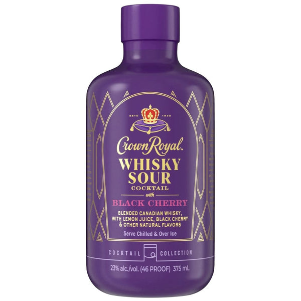 Crown Royal Black Cherry Whisky Sour Bottled Cocktail 375ml