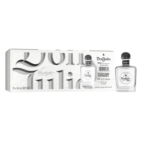 Don Julio Añejo 70th Anniversary Cristalino Tequila 50mL (10 x 50mL)