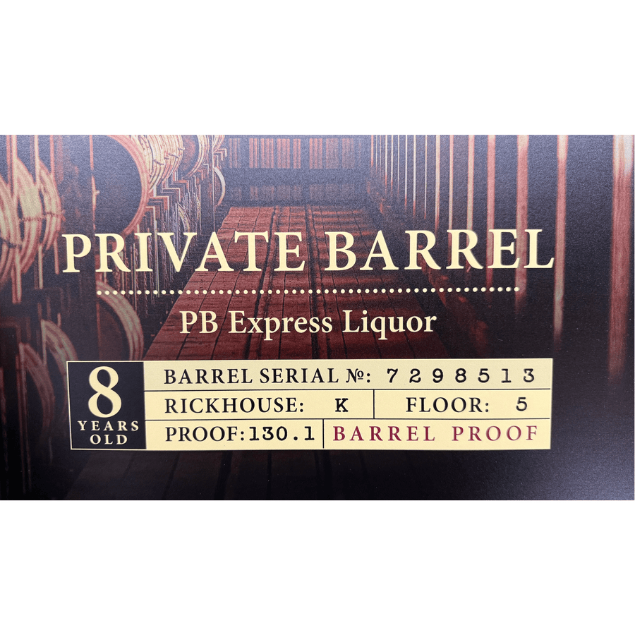 Elijah Craig Barrel Proof Single Barrel 'PB Express Liquor' Private Select