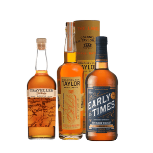 Colonel E.H. Taylor, Jr. Small Batch, Traveller Whiskey, and Early Times Bottled in Bond Bundle