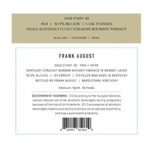 Frank August 'Case Study: 02 Brandy Cask' Bourbon Whiskey