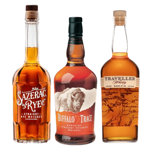 Buffalo Trace, Traveller Whiskey, and Sazerac Rye Bundle