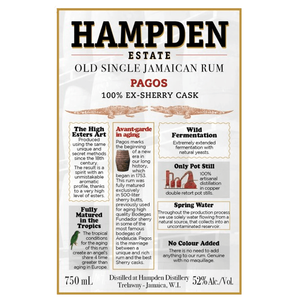 Hampden Estate 'PAGOS' Sherry Cask Matured Rum