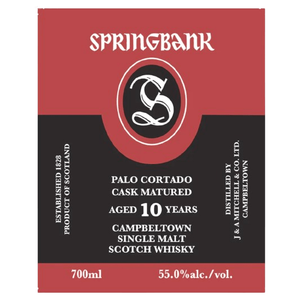 Springbank Palo Cortado Cask Matured 10 Year Old Scotch Whisky