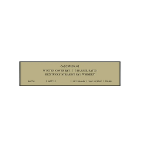 Frank August 'Case Study: 03 Winter Cover Rye' Whiskey