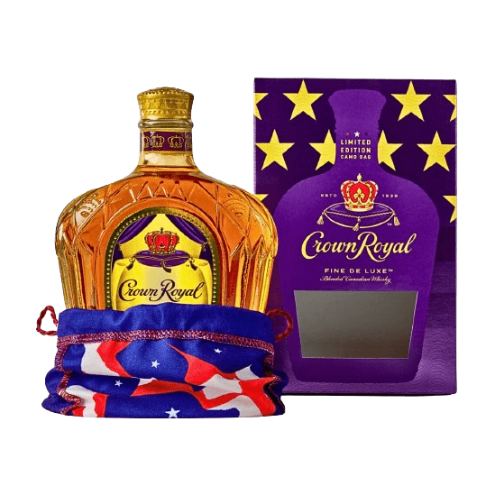 Crown Royal Whisky Limited Edition Red, White, and Blue Camo Bag