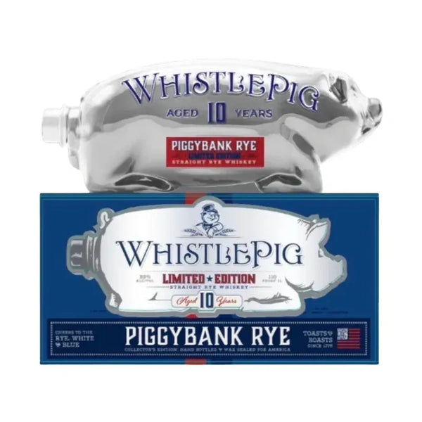 WhistlePig 10 Year Piggybank Rye White Blue Limited Edition