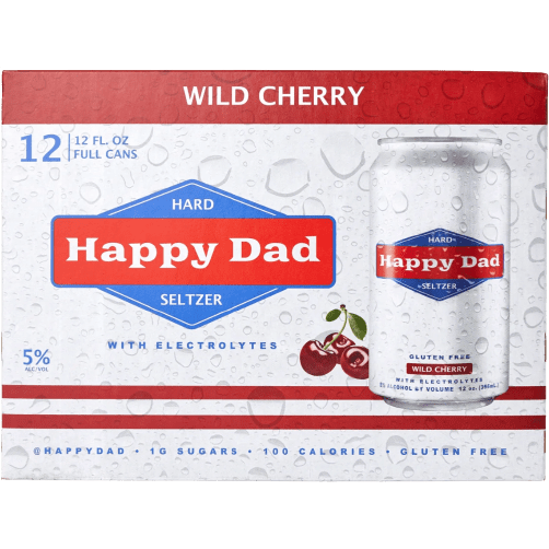 Happy Dad Wild Cherry Hard Seltzer