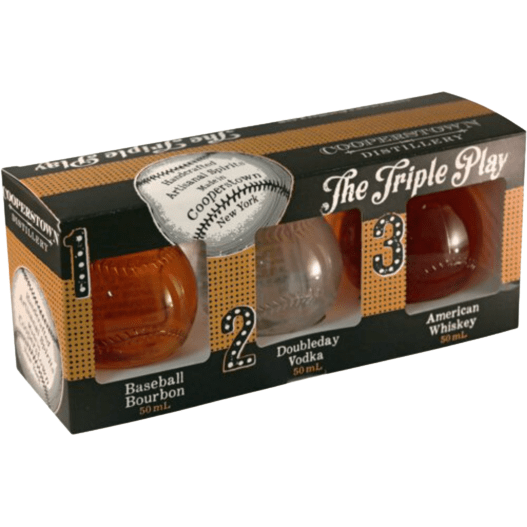 Cooperstown Distillery The Mini Triple Play Baseball Set